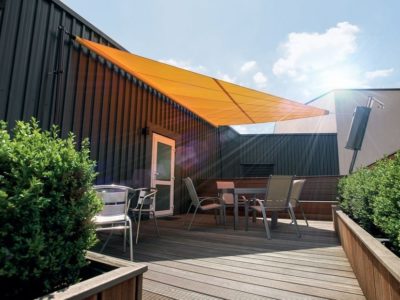 Sonnensegel mit Hauanbindung Bewegliche Sonnensegel Sonea S4