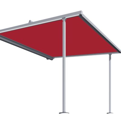 Pergolamarkise mit gerader Ausführung Pergolamarkise mit gerader Ausführung